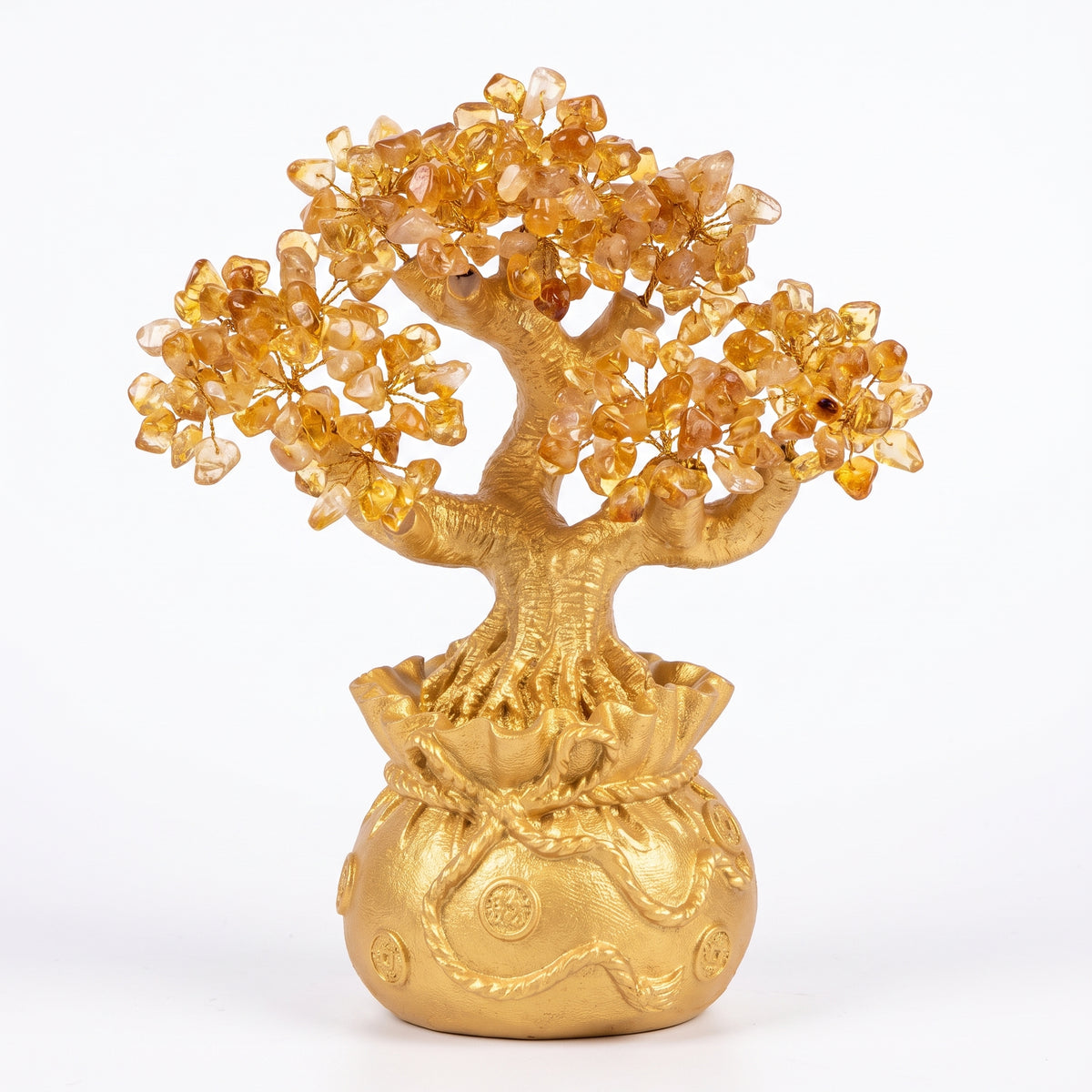 Wealth Blooms Gold Citrine Tree