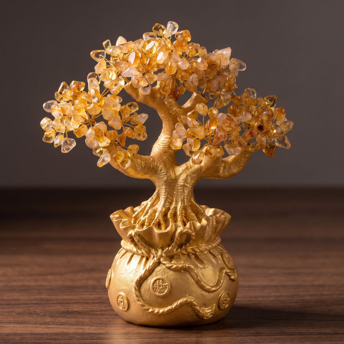 Wealth Blooms Gold Citrine Tree