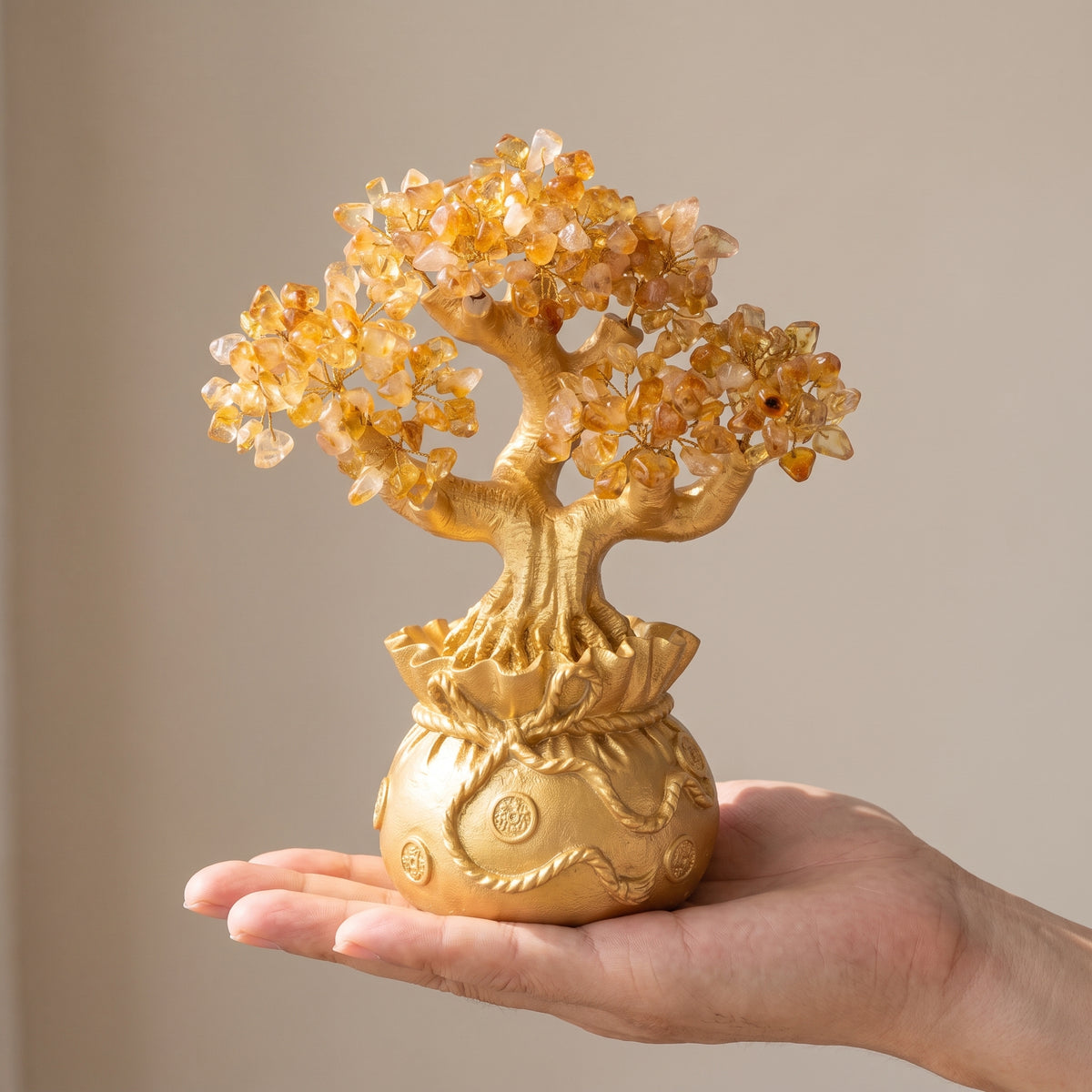Wealth Blooms Gold Citrine Tree